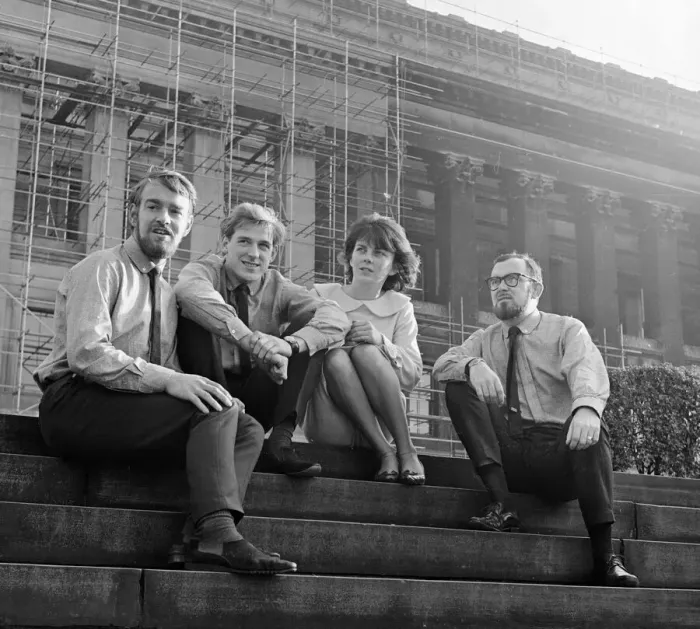 Framed Print : Folk Group the Silkies who are to record on Fontana Records. 16th February 1965