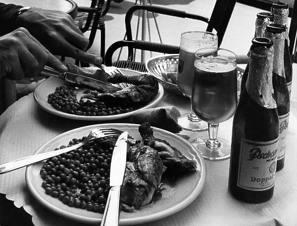 Food and Drink, Paris, France. Eating a meal found at a typical restaurant alongside