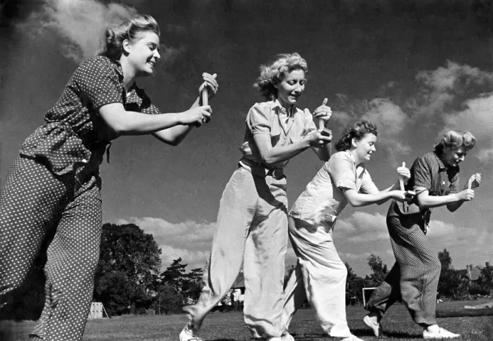 Framed Print : Food rationing means that the traditional egg and spoon race is banished from the village