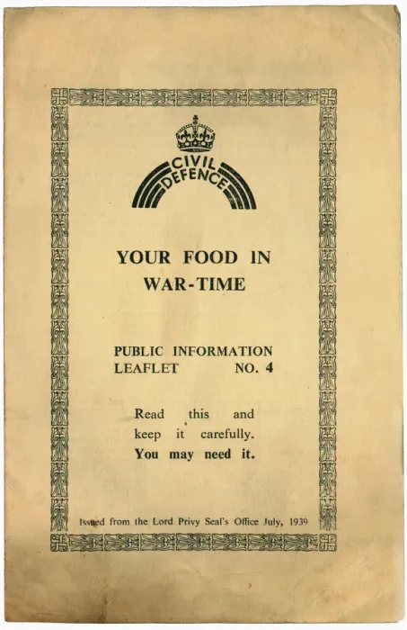 Framed Print : Your Food In War Time. Public Information Leaflet No 4 was issued to every household in Framed Print : Your Food In War Time. Public Information Leaflet No 4 was issued to every household in