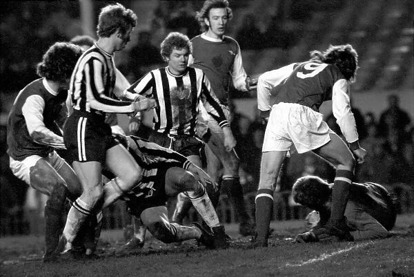 Football: Arsenal (4) vs. Newcastle United (0). March 1975 75-01516-026