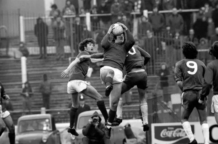 Framed Print : Football: Chelsea F. C. vs. Birmingham F. C. February 1975 75-00764-033 Framed Print : Football: Chelsea F. C. vs. Birmingham F. C. February 1975 75-00764-033
