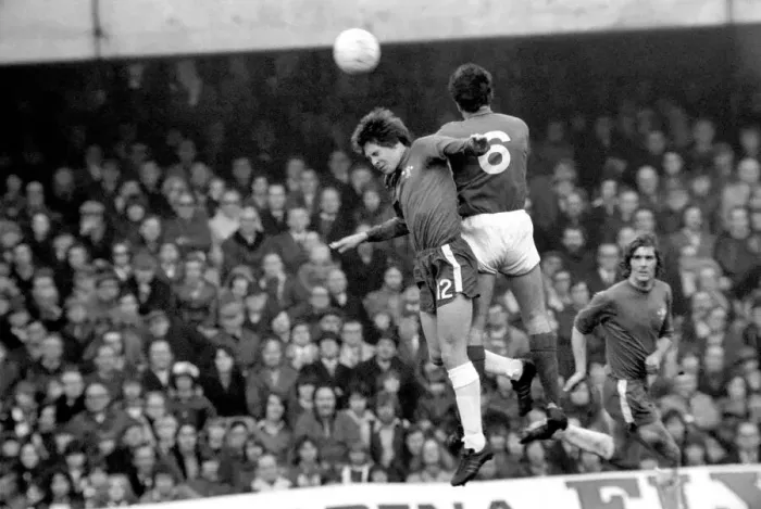 Framed Print : Football: Chelsea F. C. vs. Birmingham F. C. February 1975 75-00764-086 Framed Print : Football: Chelsea F. C. vs. Birmingham F. C. February 1975 75-00764-086