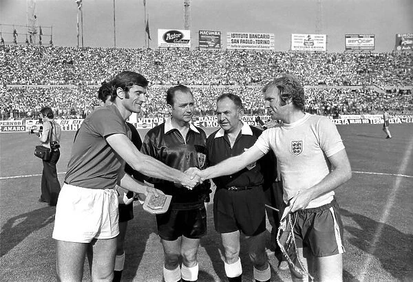 Football: England v. Italy: Bobby Moore presentations to celebrate his 107th cap for