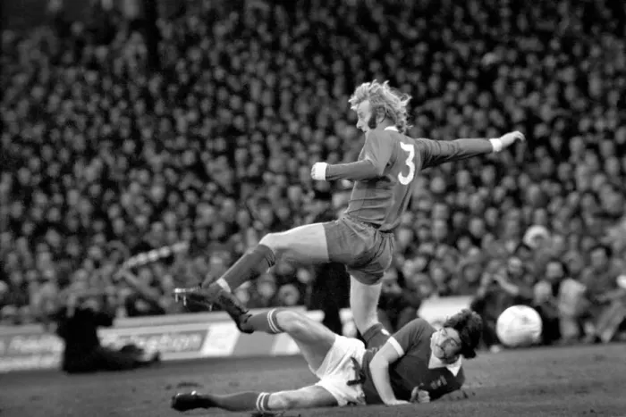 Framed Print : Football: F. A. Cup. Ipswich F. C. v. Liverpool F. C. Mills on floor slides from Keegan