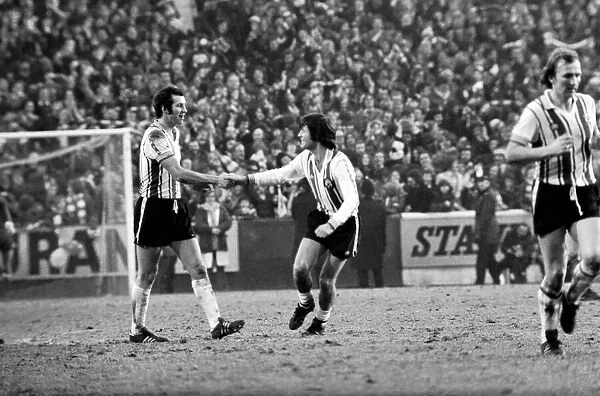 Football: F. A. Cup: Southampton (1) v. Chelsea (1). January 1977 77-00108-016