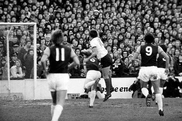 Football: F. A. Cup: West Ham F. C. (0) vs. Liverpool F. C. (2). January 1976 76-00045-030