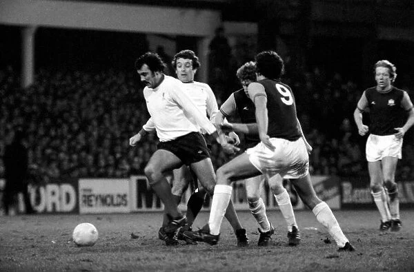 Football: F. A. Cup: West Ham F. C. (0) vs. Liverpool F. C. (2). January 1976 76-00045-068