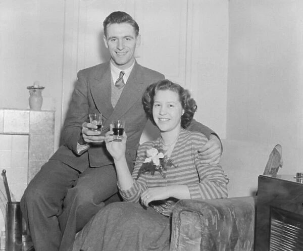 Football Geoff Bradford and Wife Bristol Rovers. February 1951