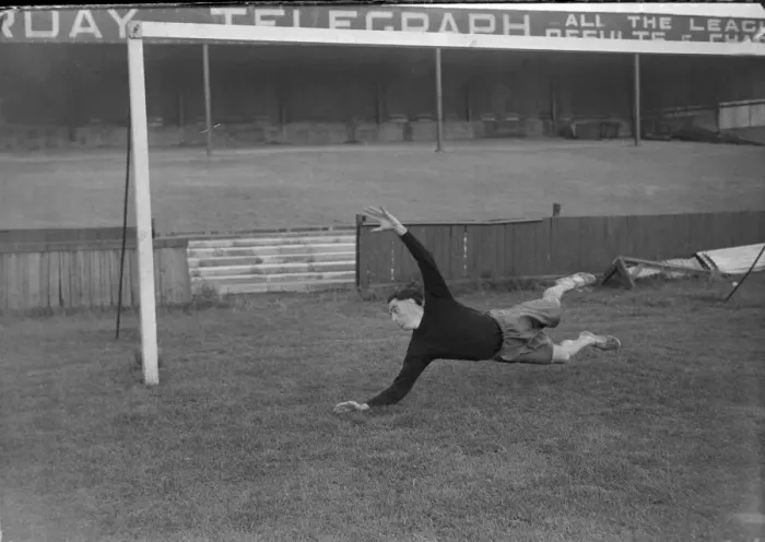 Framed Print : Football George Thompson Scunthorpe goalkeeper seen here training circa 1950 Framed Print : Football George Thompson Scunthorpe goalkeeper seen here training circa 1950