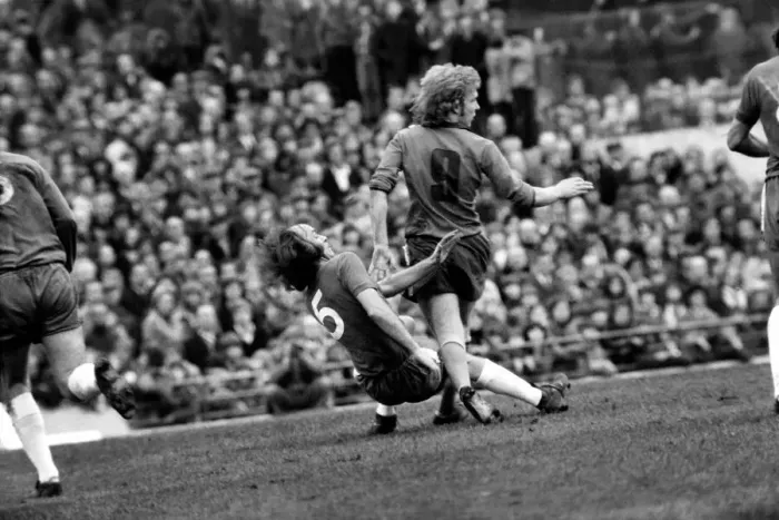 Framed Print : Football. Luton F. C. vs. Chelsea F. C. Goal scorer Husband (8
