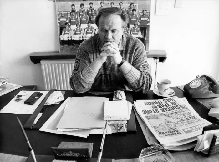 Framed Print : Football Manager Ron Atkinson. February 1986 P008324 Framed Print : Football Manager Ron Atkinson. February 1986 P008324