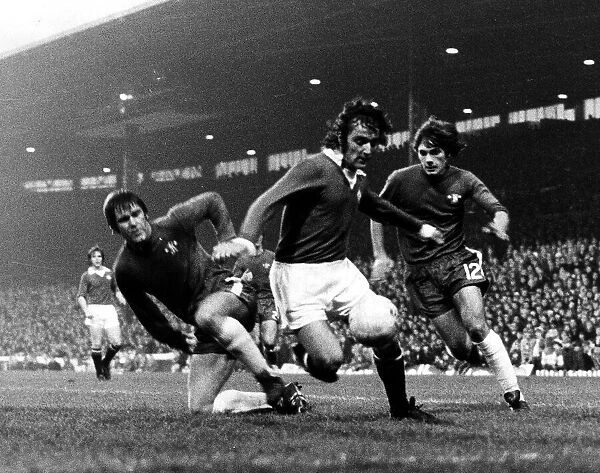 Football Manchester United v Chelsea FC November 1973 Lou Macari of manchester
