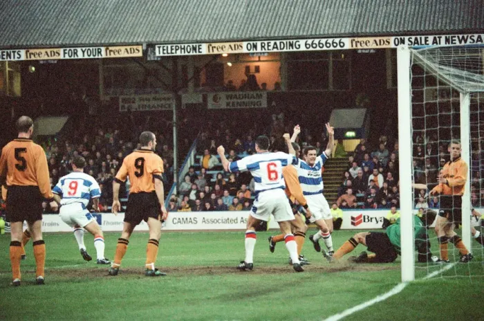Framed Print : Football match, Reading v Wolverhampton Wanderers, final score 3-0 to Reading Framed Print : Football match, Reading v Wolverhampton Wanderers, final score 3-0 to Reading