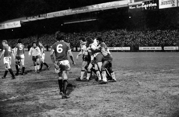 Framed Print : Football: Norwich F. C. (1) v. Manchester United F. C. (0). January 1975 75-00414-067 Framed Print : Football: Norwich F. C. (1) v. Manchester United F. C. (0). January 1975 75-00414-067