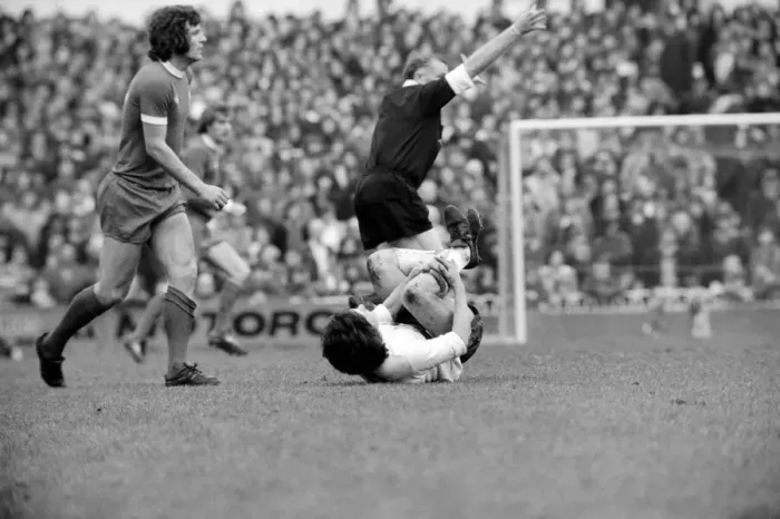 Framed Print : Football: Spurs F. C. vs. Liverpool F. C. March 1975 75-01596-002 Framed Print : Football: Spurs F. C. vs. Liverpool F. C. March 1975 75-01596-002