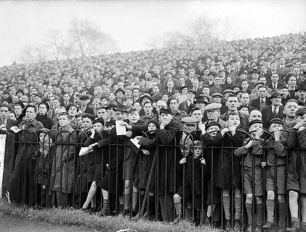Football supporters at the English league division one match between Fulham