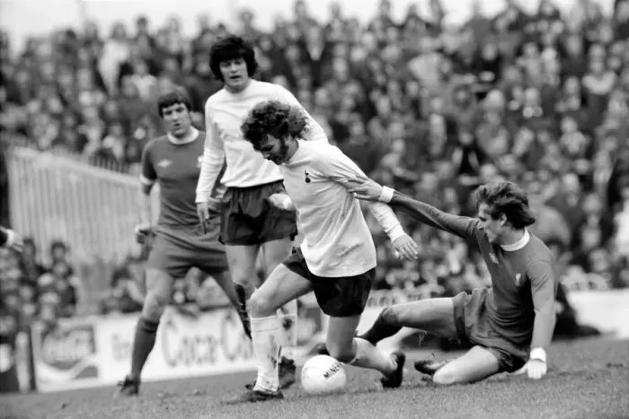 Framed Print : Football: Tottenham Hotspur F. C. vs. Liverpool F. C. March 1975 75-01598-044 Framed Print : Football: Tottenham Hotspur F. C. vs. Liverpool F. C. March 1975 75-01598-044
