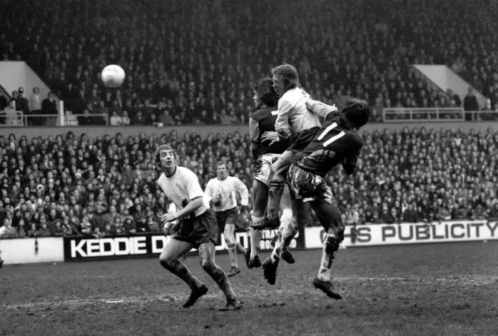 Framed Print : Football: West Ham vs. Burnley F. C. Burnleys Billy Ingham gets sandwiched between