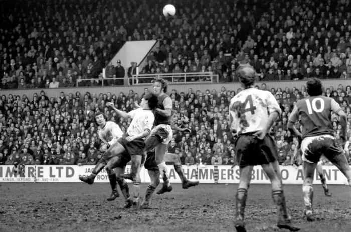 Framed Print : Football: West Ham vs. Burnley F. C. March 1975 75-01462-040 Framed Print : Football: West Ham vs. Burnley F. C. March 1975 75-01462-040