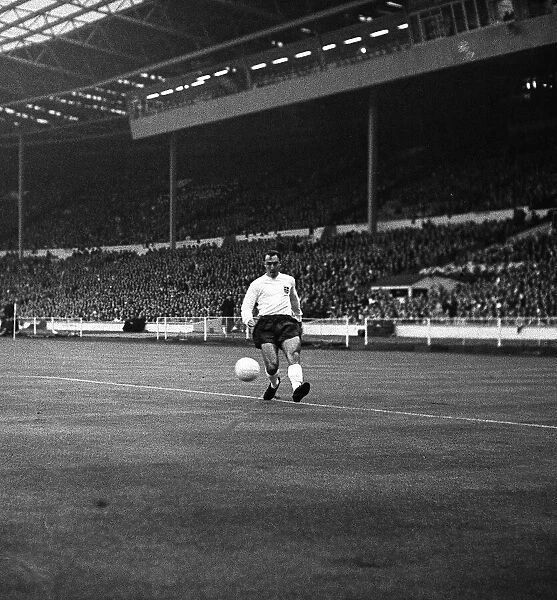 Football World Cup 1966 England v France Jimmy Greaves shoots for goal without