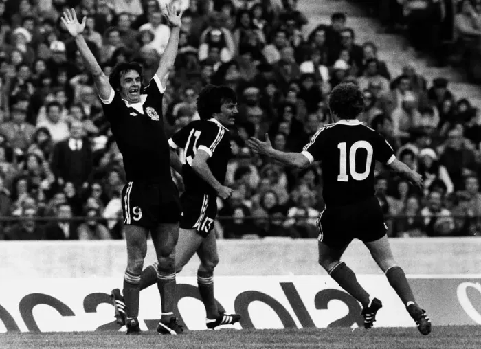 Framed Print : Football World Cup 1978 Scotland 1 Peru 3 in Cordoba Joe Jordan celebrates Framed Print : Football World Cup 1978 Scotland 1 Peru 3 in Cordoba Joe Jordan celebrates