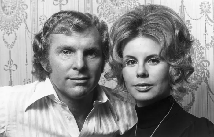 Framed Print : Footballer Bobby Moore England and West Ham seen here posing with his wife Tina