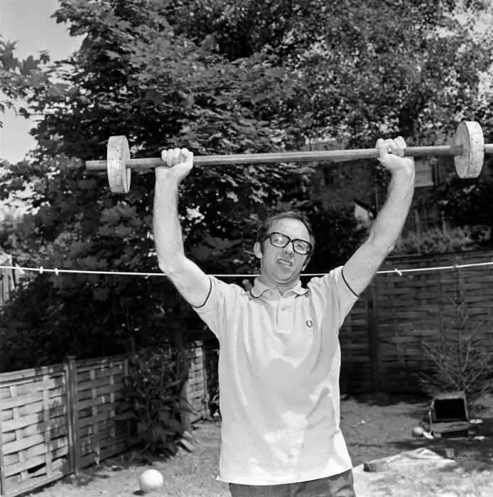 Framed Print : Footballer Nobby Stiles, who is to undergo a leg operation Framed Print : Footballer Nobby Stiles, who is to undergo a leg operation