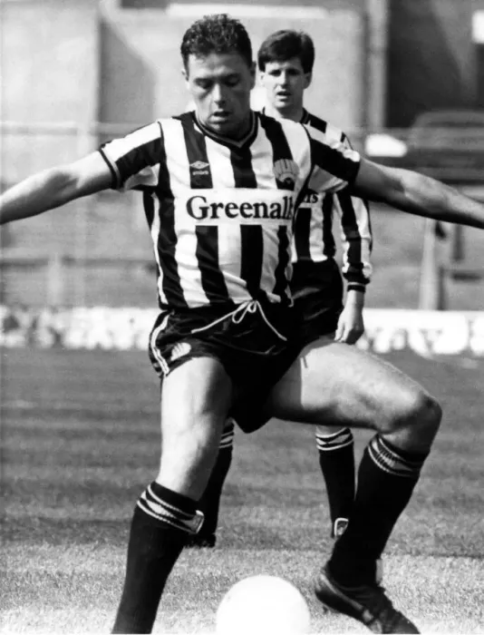 Framed Print : Footballer Paul Gascoigne - Gazza A general action shot of Paul Gascoigne in