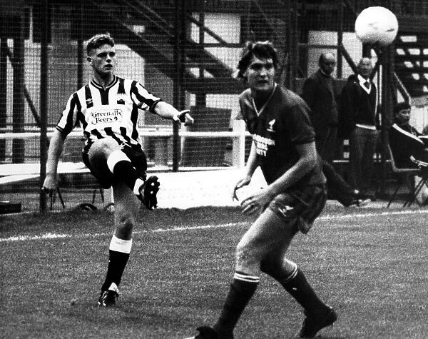 Footballer Paul Gascoigne - Gazza Newcastle United v Scarborough 6 August 1987
