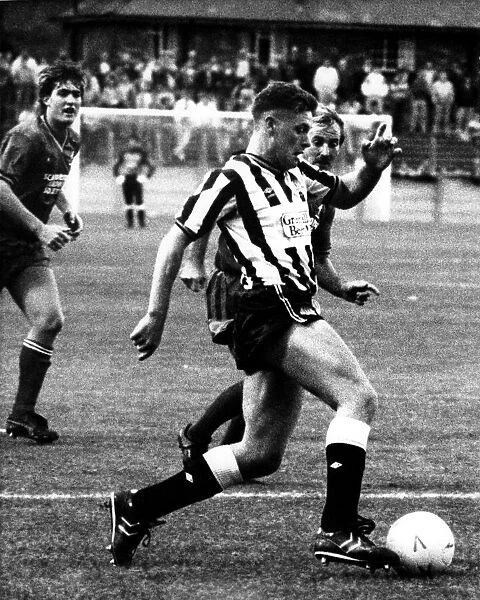 Footballer Paul Gascoigne - Gazza Newcastle United v Scarborough 6 August 1987
