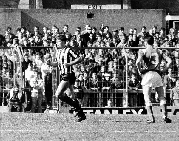 Footballer Paul Gascoigne - Gazza Newcastle United v Birmingham 12 April 1986