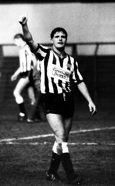 Footballer Paul Gascoigne - Gazza Newcastle United v Portsmouth 12 December 1987