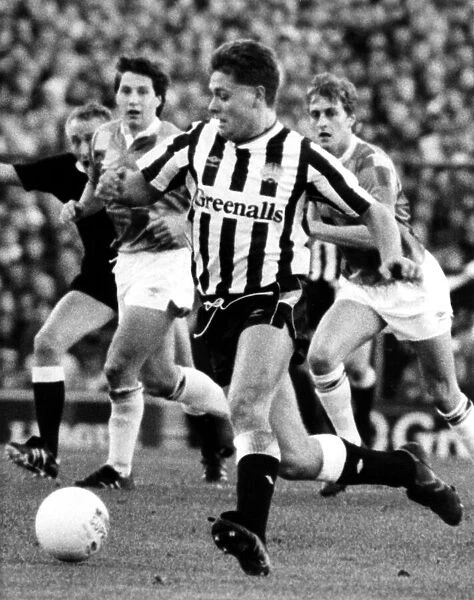 Footballer Paul Gascoigne - Gazza Newcastle United v Derby County 14 November 1987