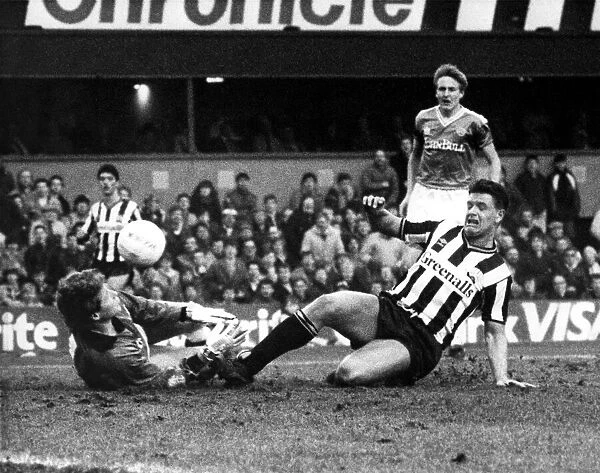 Footballer Paul Gascoigne - Gazza Newcastle United v Leicester 4 April 1987