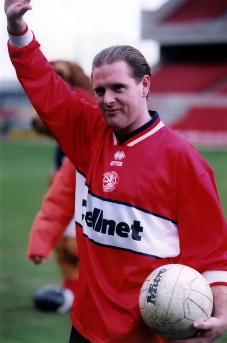 Framed Print : Footballer Paul Gascoigne - Gazza Paul Gascoigne is unveiled as a Middlesbrough Framed Print : Footballer Paul Gascoigne - Gazza Paul Gascoigne is unveiled as a Middlesbrough