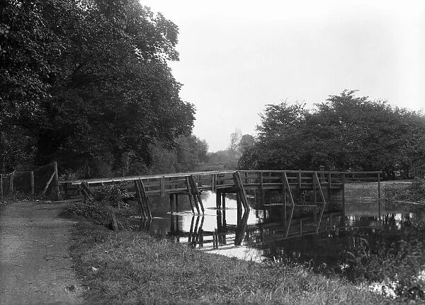 Footbridge over Colne Brook, Iver, Buckinghamshire 1930