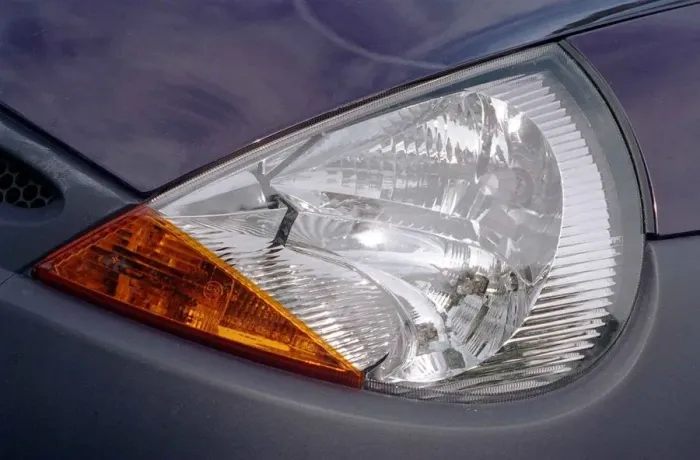 Framed Print : Ford KA car headlight August 1997