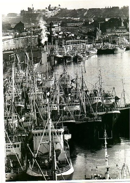 Foreign fishing boats tied up at the Newcastle Quayside seeking shelter from the gales