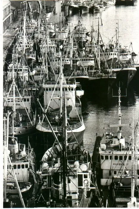 Framed Print : Foreign fishing boats tied up at the Newcastle Quayside seeking shelter from the gales Framed Print : Foreign fishing boats tied up at the Newcastle Quayside seeking shelter from the gales
