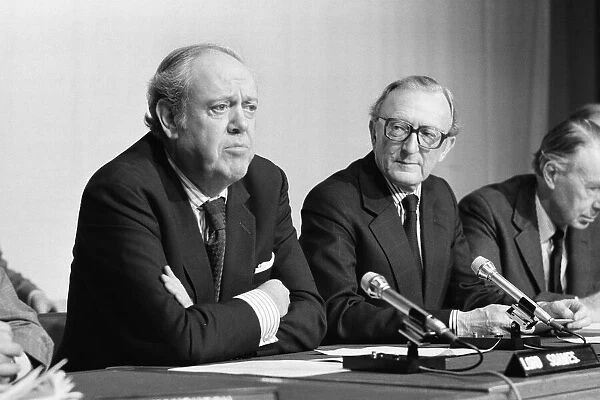 Foreign Secretary Lord Carrington at a conference on Rhodesia with Christopher Soames