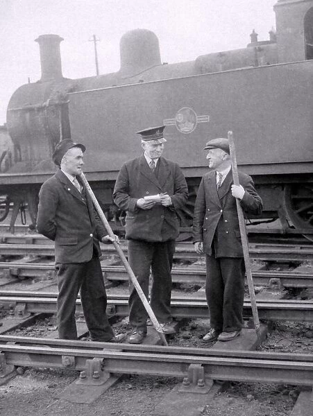 Foreman james Gregory, yard inspector William Edwards and head shunter Dick Thomas who