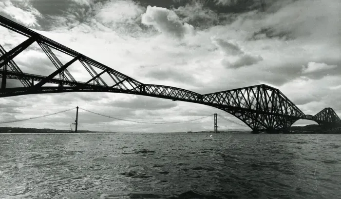 Framed Print : Forth Railway Bridge June 1962 With new Forth Road Bridge being built in Framed Print : Forth Railway Bridge June 1962 With new Forth Road Bridge being built in