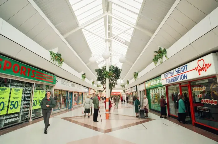 Framed Print : The Forum Shopping Centre, Segedunum Way, Wallsend, Tyne and Wear, 14th October 1996