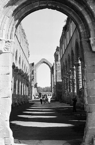 Fountains Abbey, one of the largest and best preserved ruined Cistercian monasteries in