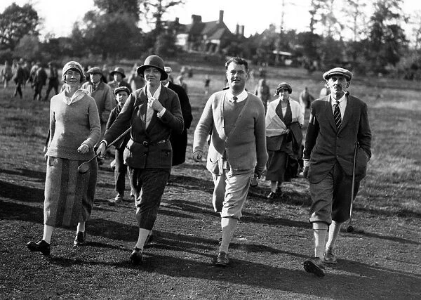 Foursomes golf tournament at Worplesdon Golf Club, Surrey. 26th October 1923