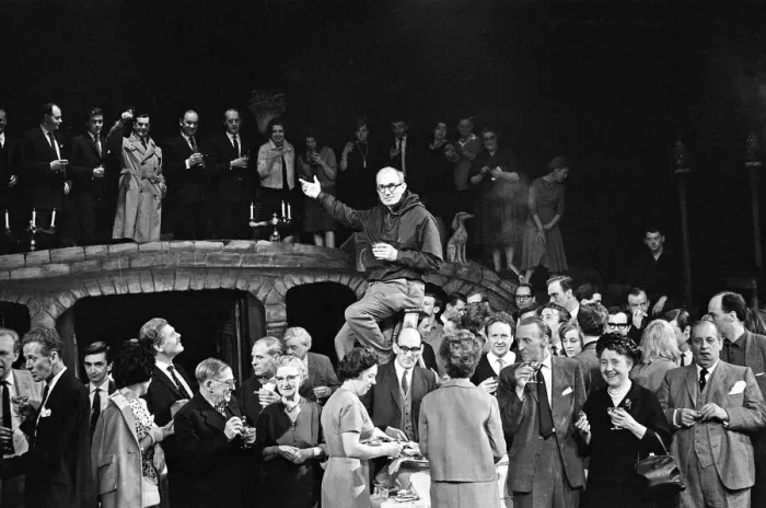 Framed Print : Fourth birthday celebrations for The Mermaid Theatre, built by the actor Sir Bernard Framed Print : Fourth birthday celebrations for The Mermaid Theatre, built by the actor Sir Bernard