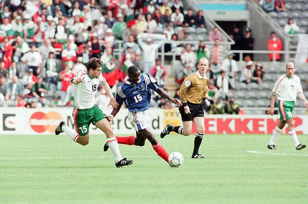 France 3-1 Bulgaria, Euro 1996 Group B match at St James Park, Newcastle