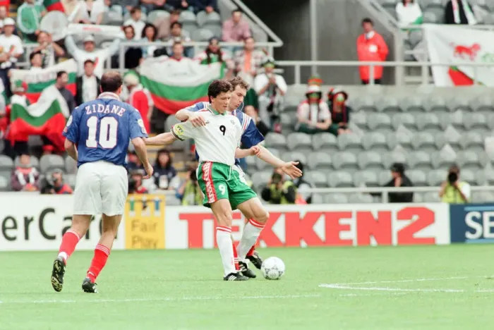 Framed Print : France 3-1 Bulgaria, Euro 1996 Group B match at St James Park, Newcastle Framed Print : France 3-1 Bulgaria, Euro 1996 Group B match at St James Park, Newcastle