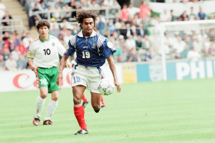 Framed Print : France 3-1 Bulgaria, Euro 1996 Group B match at St James Park, Newcastle Framed Print : France 3-1 Bulgaria, Euro 1996 Group B match at St James Park, Newcastle